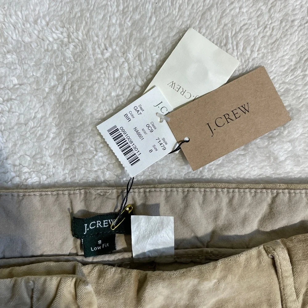 J Crew low Fit Stretch Size 8 Regular Tan Cotton.